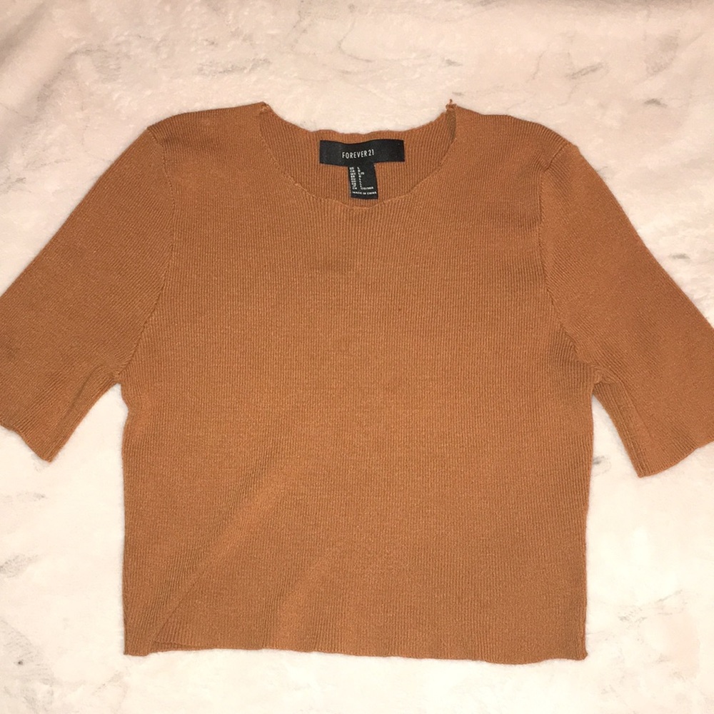 Brown crop top